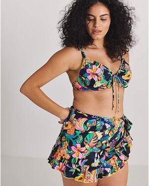 Simply Be Skirted Detail Bikini Brief - Multicolour