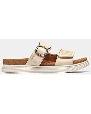 Clarks Arwell Leather Sandal E Fit - Natural