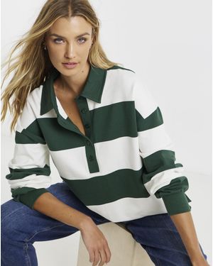 Simply Be Polo Neck Sweatshirt - Green