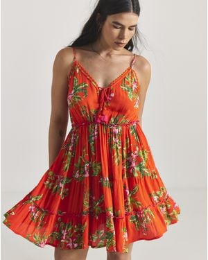 Figleaves Strappy Mini Beach Dress - Red
