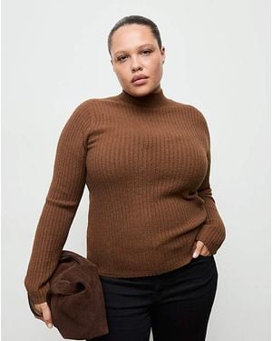 Mango Medium Knit Jumper - Brown