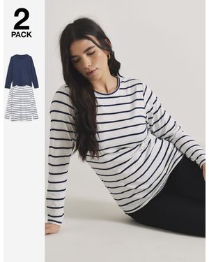 Pretty Secrets 2 Pack Thermal Long Sleeve Tops - Blue