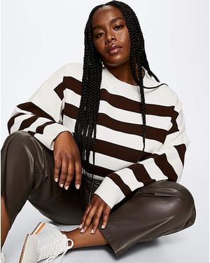 Mango Leather-Effect Trousers - Brown
