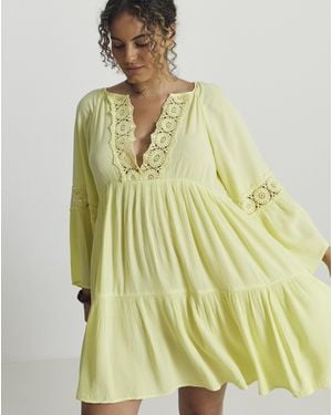 Figleaves Frida Lime Beach Dress - Yellow