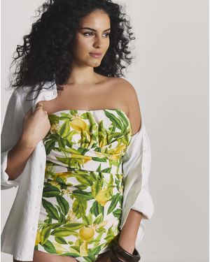 MAGISCULPT Twist Front Bandeau Tankini Top - Green