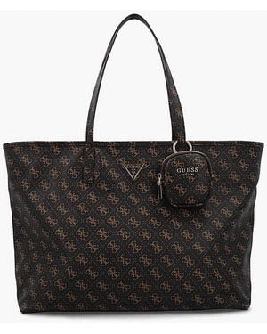 Guess Large Power Play Ii Logo Tech Tote - Black