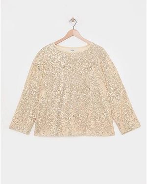 Simply Be Linear Sequin Top - Metallic