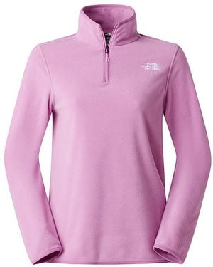The North Face Fleece 1/4 Zip Jacket - Pink