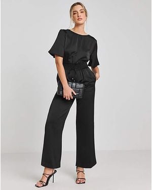 Joanna Hope Satin Jumpsuit - Black