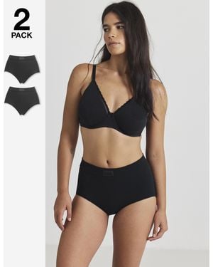 Sloggi 2Pk Comfort Maxi Knicker - Black