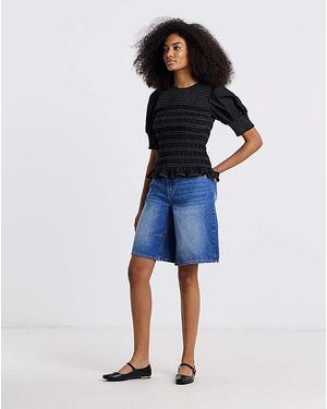 Simply Be Denim Bermuda Shorts - Blue