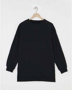 Simply Be Basic Longline Sweatshirt Tunic - Black