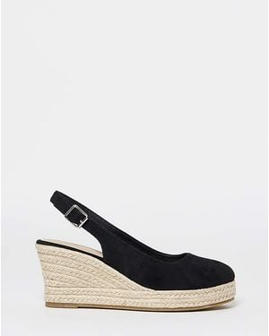 Simply Be Espadrille Wedge Slingback Wide Fit - Natural