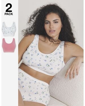 Slimma 2 Pack Comfort Tops - White