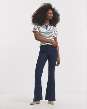 Simply Be Flared Pull On Jeggings - White