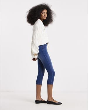 Simply Be Mid Capri Jegging - Blue