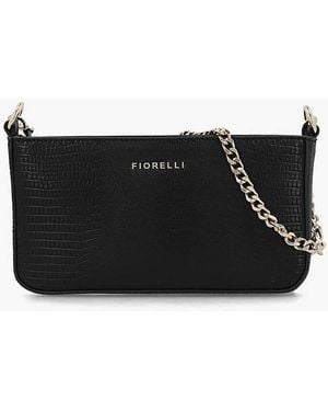 Fiorelli Ayla Moc Croc Clutch Bag - Black