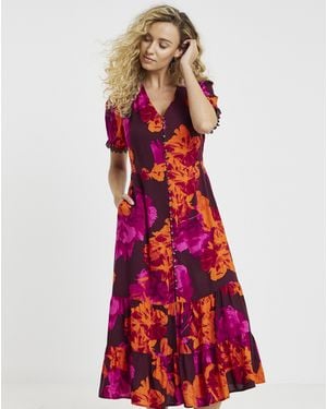 Joe Browns Stunning Florals Dress - Red