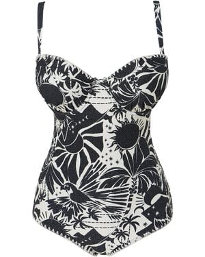 Figleaves Underwired Swimsuit - Grey