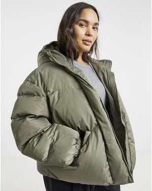 Native Youth Puffer Coat - Green
