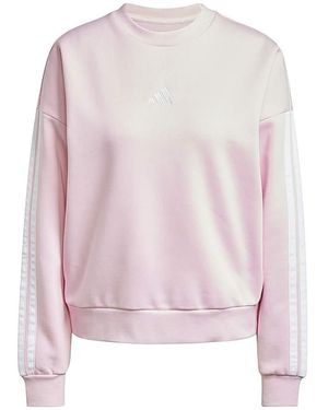 adidas 3 Stripes Fleece Sweatshirt - Pink
