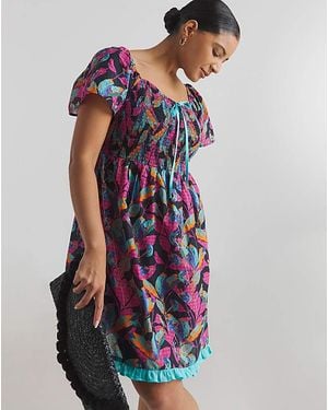 Joe Browns Floral Print Beach Dress - Blue