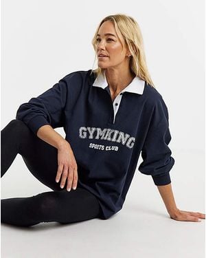Gym King Synergy Rugby Shirt - Blue