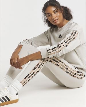 adidas 3 Stripe Legging - Natural