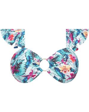Joe Browns Tropical Frill Sleeve Bikini - Blue