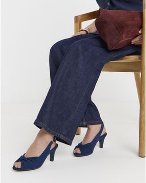 JD Williams Knotted Peep Toe Heel Wide - Blue