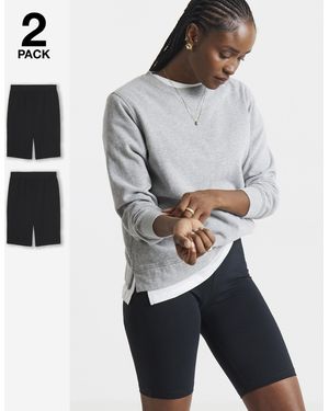 Simply Be 2 Pack Cycling Shorts - Blue