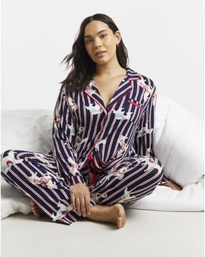 Pretty Secrets Viscose Blend Revere Pyjama Set - Blue