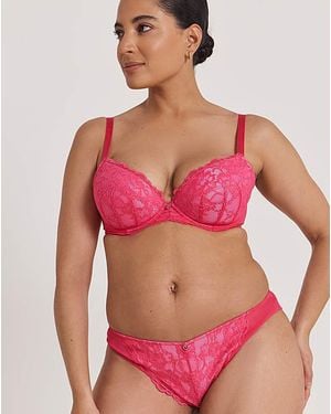 Ann Summers Sexy Lace Brazilian Dkpink - Red