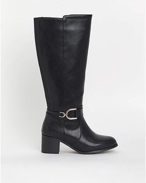Cushion Walk Block Heel Boot Eee Fit - Black
