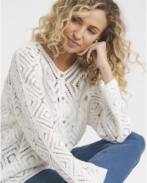 Joe Browns Crochet Cardigan - Grey