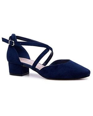 Paradox London Gemma Wide Fit Shoes - Blue