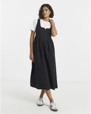 Simply Be Seamed Detail Utility Midi Dress - Black