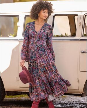 Joe Browns Long Sleeve Maxi Dress - Purple