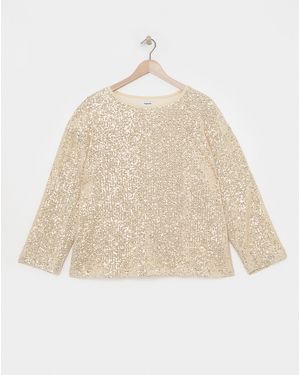 Simply Be Linear Sequin Top - Metallic