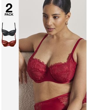 Pretty Secrets 2 Pack Willow Bras - Red