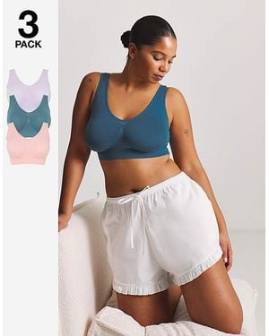 Pretty Secrets 3 Pack Comfort Tops - White