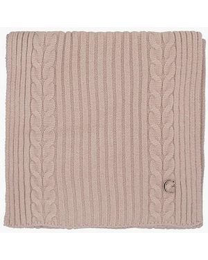 Guess Knitted G Logo Scarf - Natural