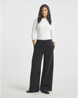 Simply Be Tie Waist Jogger Jeans - White