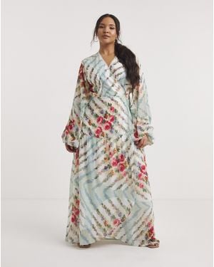 Hope & Ivy Kelda Floral Maxi Dress - White