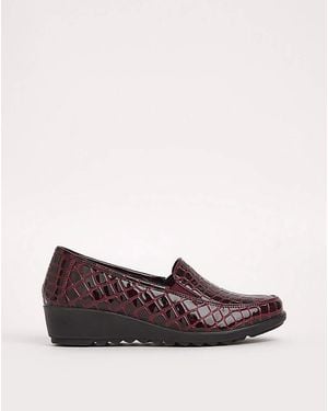 Cushion Walk Twin Gusset Loafer E Fit - Brown