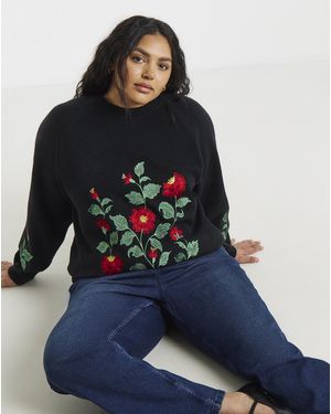 Lovedrobe Embroidered Jumper - Blue