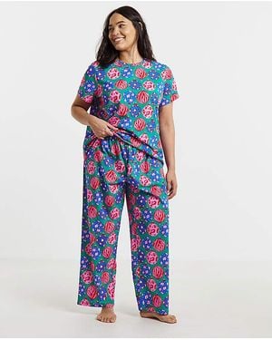Pretty Secrets Value Bauble Print Pyjama Set - Blue