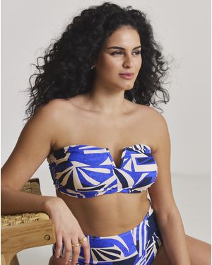 MAGISCULPT V Wire Detail Bikini Top - Blue