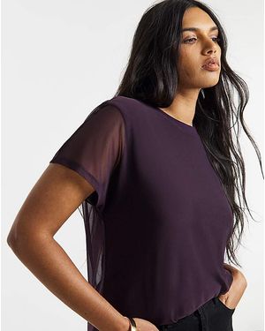 Simply Be Mesh Tank Top - Purple