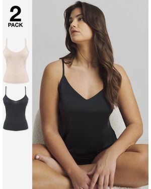 Pretty Secrets 2 Pack Vests - Black
